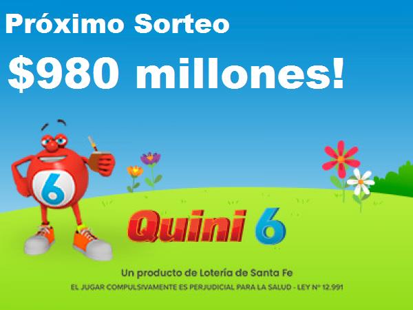 Próximo Sorteo quini 6
