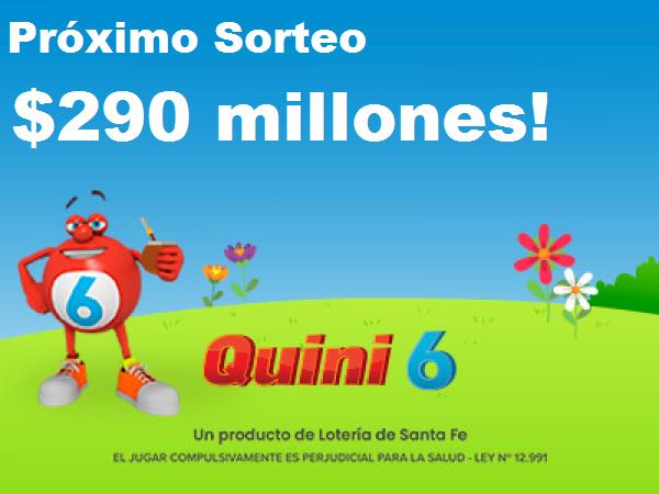 Próximo Sorteo quini 6