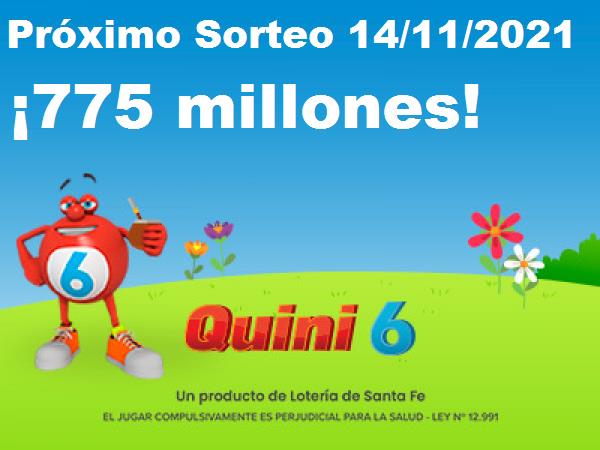 Próximo Sorteo quini 6