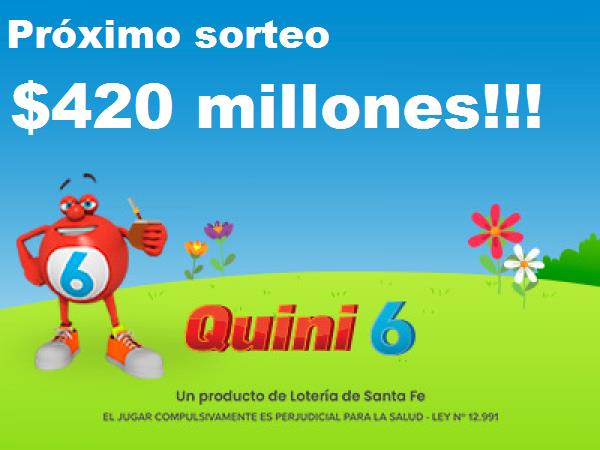 Próximo Sorteo quini 6