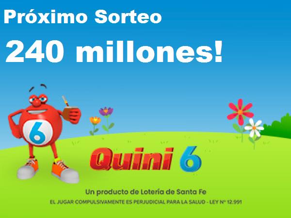 Próximo Sorteo quini 6